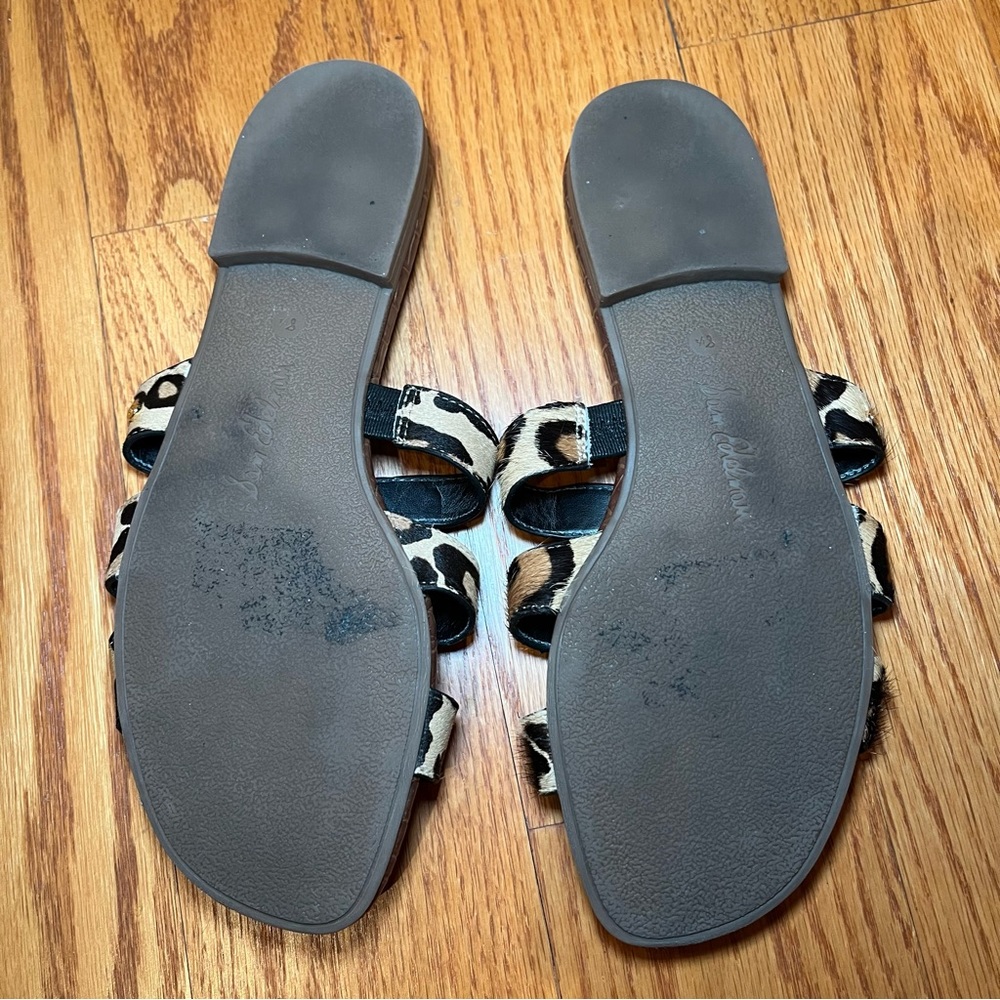 Sam Edelman Leopard Print Strappy Slide Sandals - Brown/Tan/Black - Picture 3 of 4